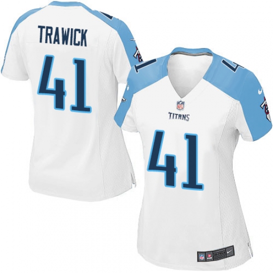 Women's Nike Tennessee Titans #41 Brynden Trawick Game White NFL Jersey - Ujersey