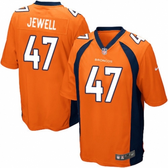Men's Nike Denver Broncos #47 Josey Jewell Game Orange Team Color NFL Jersey - Ujersey