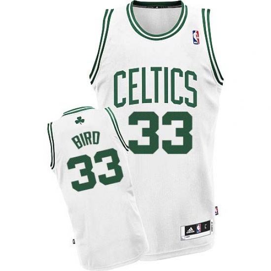 Youth Adidas Boston Celtics #33 Larry Bird Swingman White Home NBA Jersey - Ujersey