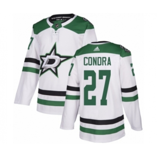 Youth Adidas Dallas Stars #27 Erik Condra Authentic White Away NHL Jersey - Ujersey