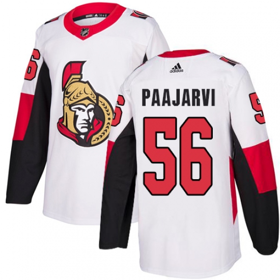 Men's Adidas Ottawa Senators #56 Magnus Paajarvi Authentic White Away NHL Jersey - Ujersey