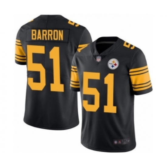 Youth Pittsburgh Steelers #51 Mark Barron Limited Black Rush Vapor Untouchable Football Jersey - Ujersey