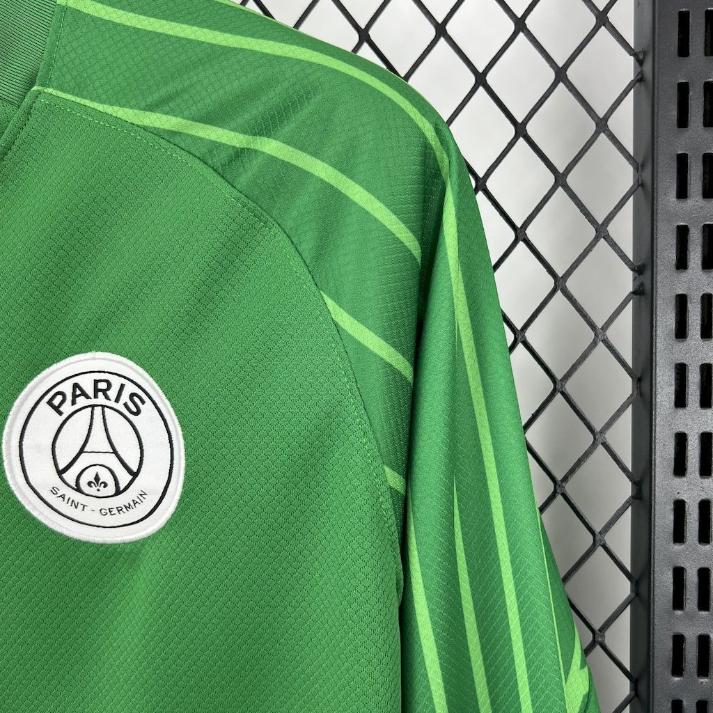 PSG Soccer Jersey Green Custom Long Sleeve Shirt 2025/26 - ujerseystore