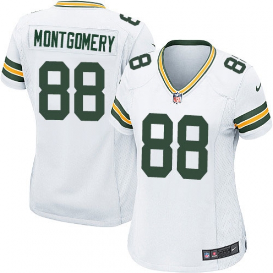 Women's Nike Green Bay Packers #88 Ty Montgomery Game White NFL Jersey - Ujersey