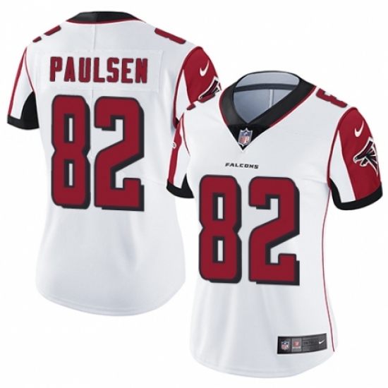 Women's Nike Atlanta Falcons #82 Logan Paulsen White Vapor Untouchable Limited Player NFL Jersey - Ujersey