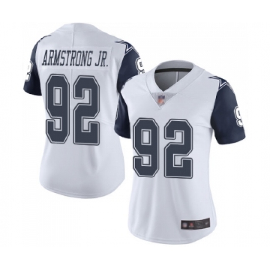 Women's Dallas Cowboys #92 Dorance Armstrong Jr. Limited White Rush Vapor Untouchable Football Jersey - Ujersey