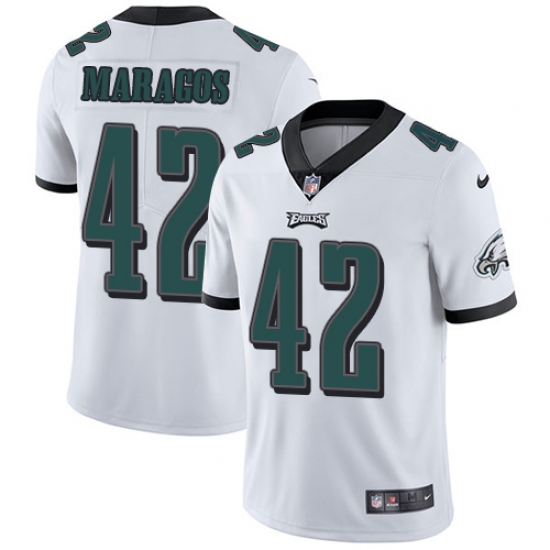 Youth Nike Philadelphia Eagles #42 Chris Maragos White Vapor Untouchable Limited Player NFL Jersey - Ujersey