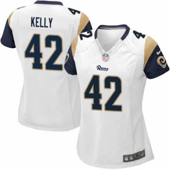 Women's Nike Los Angeles Rams #42 John Kelly Game White NFL Jersey - Ujersey