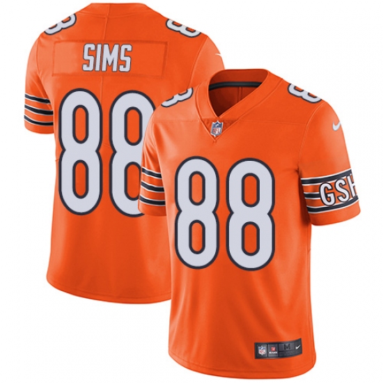 Men's Nike Chicago Bears #88 Dion Sims Elite Orange Rush Vapor Untouchable NFL Jersey - Ujersey