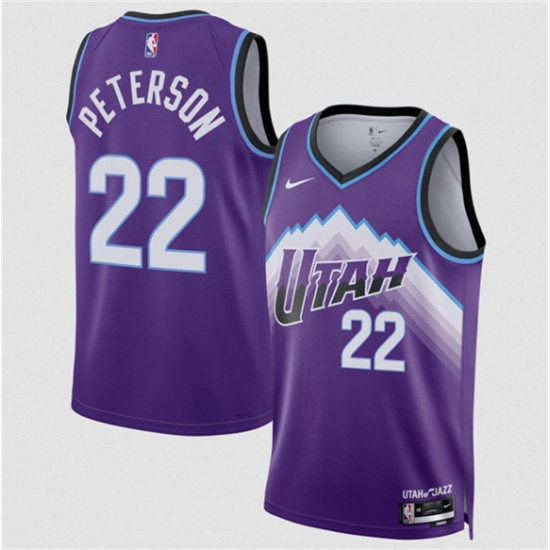 Men's Utah Jazz #22 Darryn Peterson Purple 2026 Draft Icon Edition Stitched Basketball Jersey - Ujersey