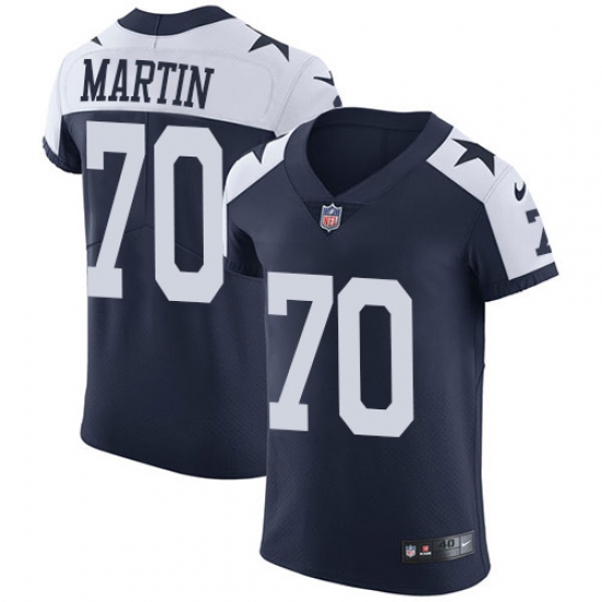 Men's Nike Dallas Cowboys #70 Zack Martin Navy Blue Throwback Alternate Vapor Untouchable Elite Player NFL Jersey - Ujersey