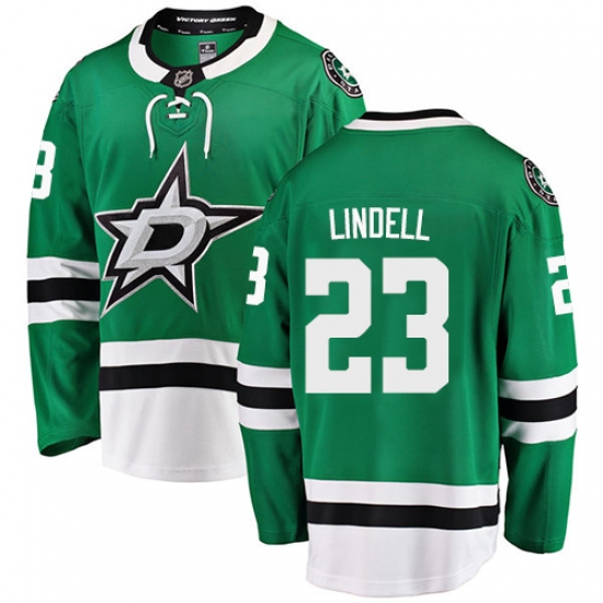 Men's Dallas Stars #23 Esa Lindell Fanatics Branded Green Home Breakaway NHL Jersey - Ujersey