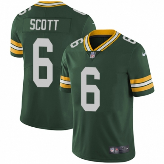 Youth Nike Green Bay Packers #6 JK Scott Green Team Color Vapor Untouchable Elite Player NFL Jersey - Ujersey