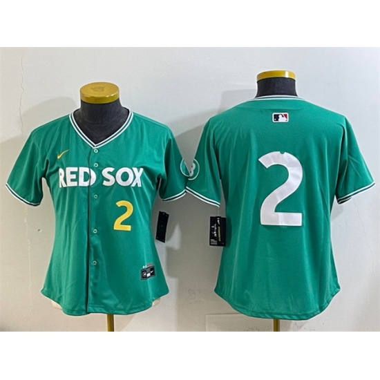 Youth Boston Red Sox #2 Alex Bregman Green 2025 City Connect Limited Stitched Baseball Jersey - Ujersey