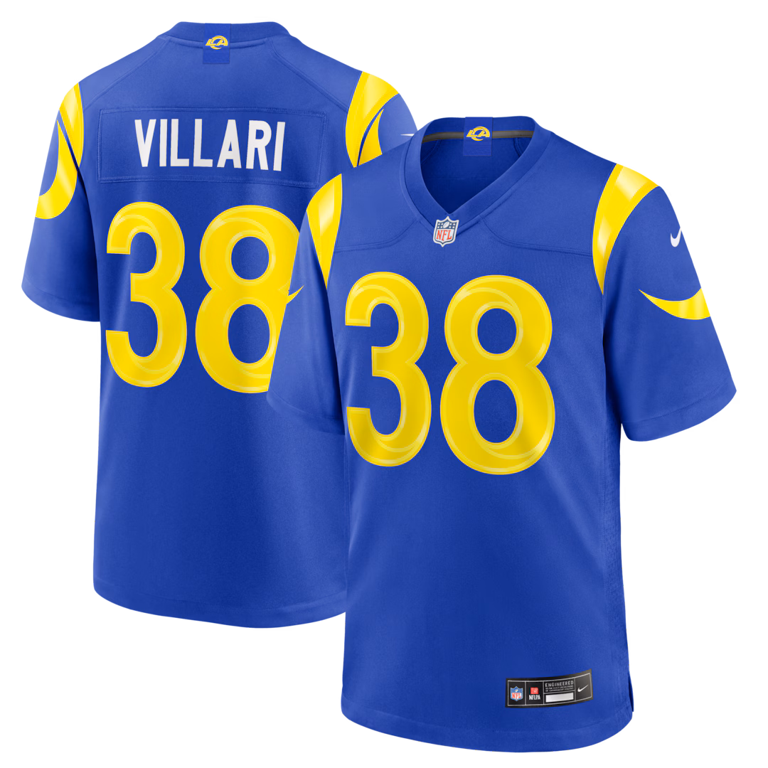 Men's Los Angeles Rams Dan Villari Nike Royal Game Jersey - Ujersey