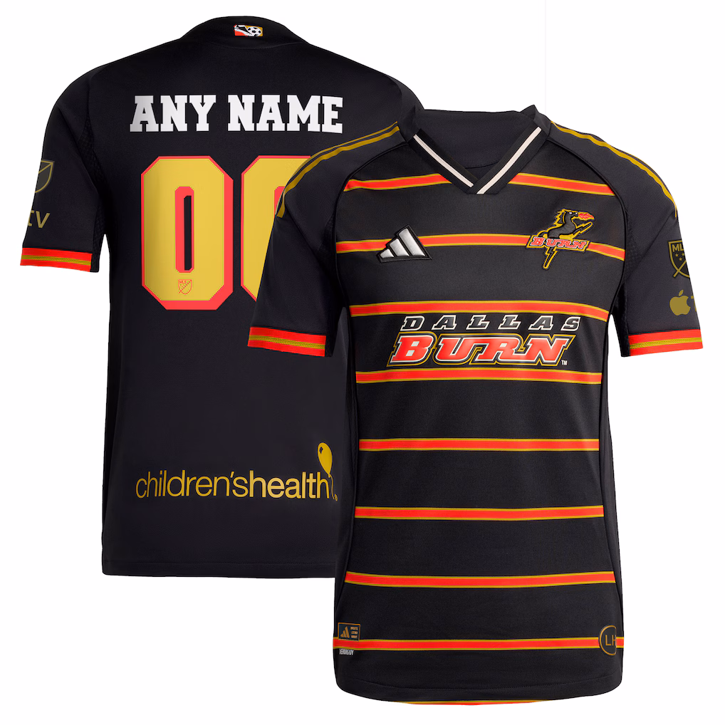 Men's FC Dallas adidas Black 2025 Third Authentic Custom Jersey - Ujersey NHL