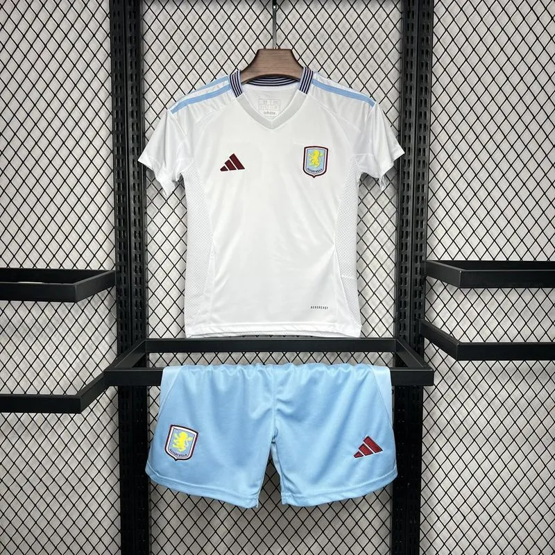 Aston Villa Football Jersey Away Kids Kit Jersey+Shorts 2024/25 - Ujersey NHL