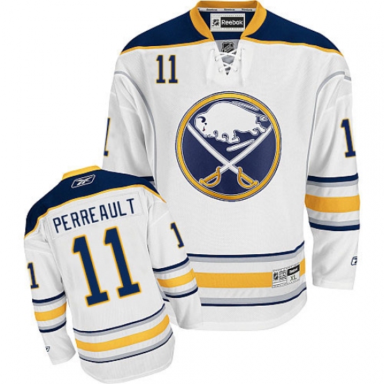 Women's Reebok Buffalo Sabres #11 Gilbert Perreault Authentic White Away NHL Jersey - Ujersey