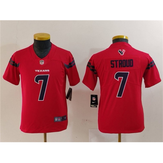 Youth Houston Texans #7 C.J. Stroud Red Vapor Untouchable Limited Stitched Jersey - Ujersey