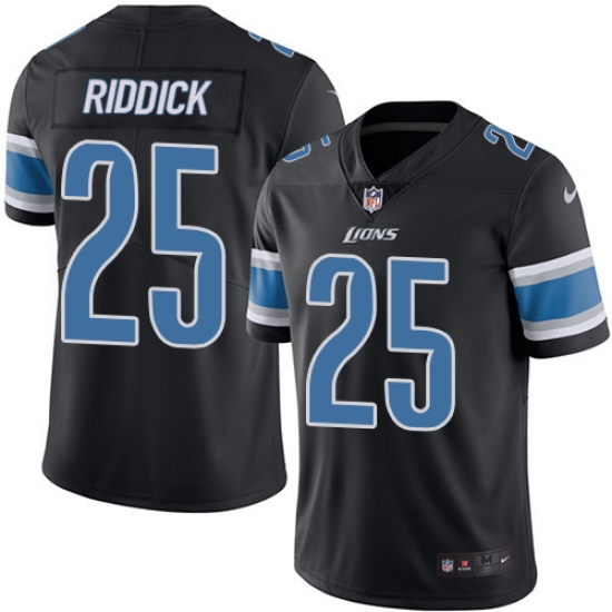 Men's Nike Detroit Lions #25 Theo Riddick Limited Black Rush Vapor Untouchable NFL Jersey - Ujersey