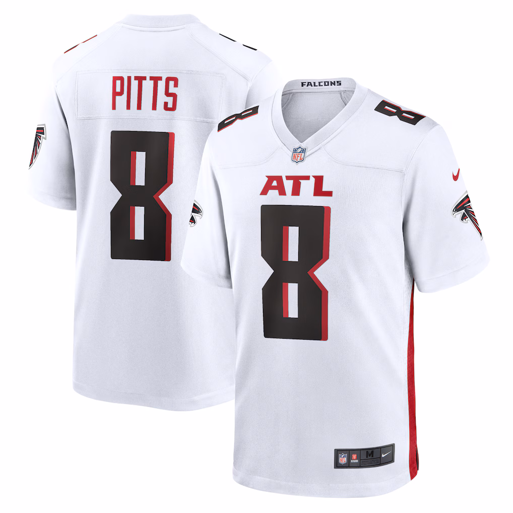 Men's Atlanta Falcons Kyle Pitts Nike White Game Jersey