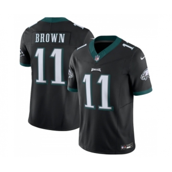 Men's Philadelphia Eagles #11 A.J. Brown Black 2023 F.U.S.E. Vapor Untouchable Limited Stitched Football Jersey - Ujersey