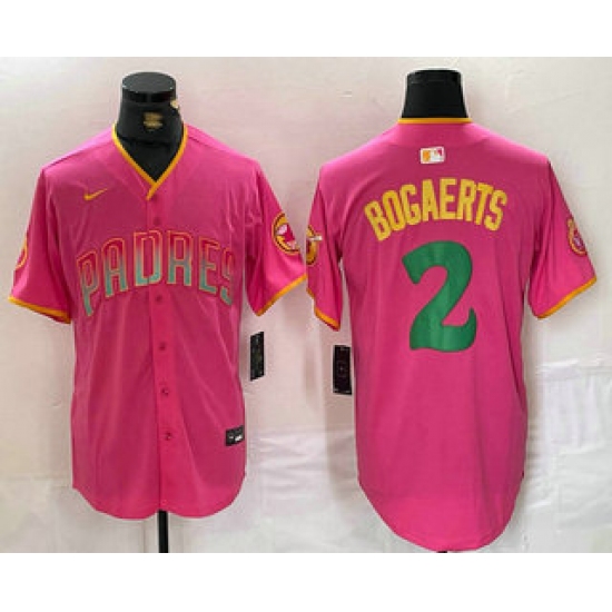 Men's San Diego Padres #2 Xander Bogaerts Pink Fashion Baseball Jersey - Ujersey