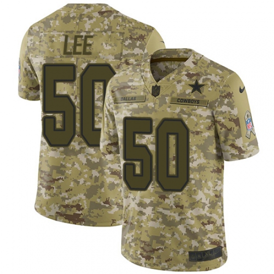 Youth Nike Dallas Cowboys #50 Sean Lee Limited Camo 2018 Salute to Service NFL Jersey - Ujersey