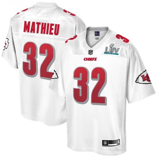 Men's Kansas City Chiefs #32 Tyrann Mathieu NFL Pro Line White Super Bowl LIV Champions Jersey - Ujersey