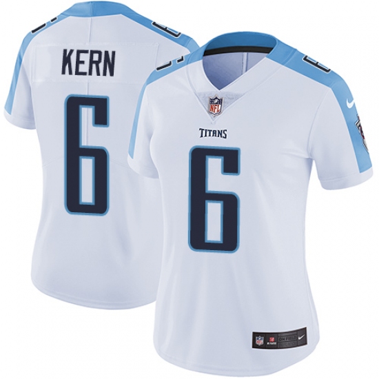 Women's Nike Tennessee Titans #6 Brett Kern White Vapor Untouchable Limited Player NFL Jersey - Ujersey