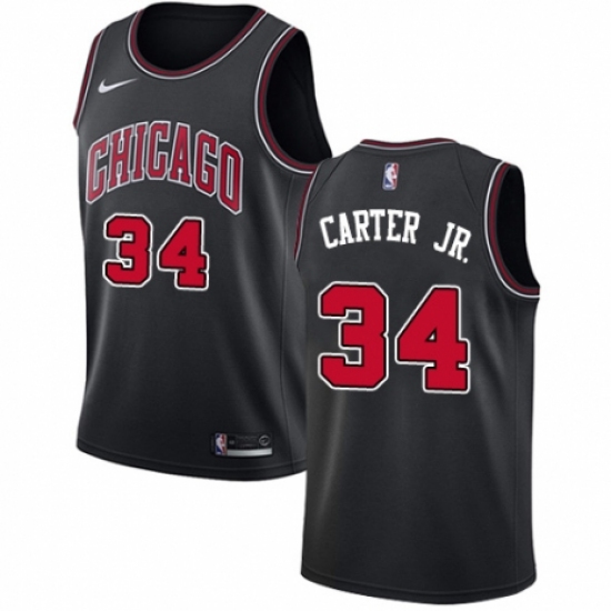 Men's Nike Chicago Bulls #34 Wendell Carter Jr. Authentic Black NBA Jersey Statement Edition - Ujersey