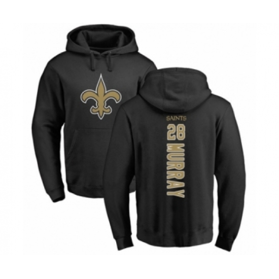 Football New Orleans Saints #28 Latavius Murray Black Backer Pullover Hoodie - Ujersey