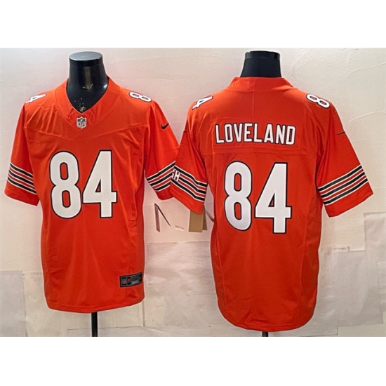 Men's Chicago Bears #84 Colston Loveland Orange 2025 Draft F.U.S.E. Vapor Untouchable Limited Stitched Football Jersey