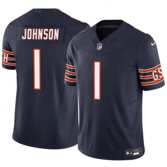 Men's Chicago Bears #1 Jaylon Johnson Navy 2024 F.U.S.E. Vapor Football Stitched Jersey - Ujersey
