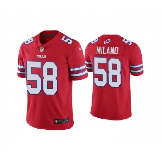 Men's Buffalo Bills #58 Matt Milano 2022 Red Vapor Untouchable Limited Stitched Jersey - Ujersey
