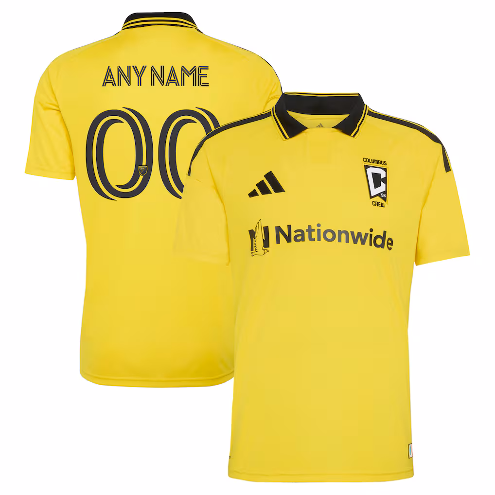 Men's Columbus Crew adidas Yellow 2026 The Crafted for Excellence Kit Replica Custom Jersey - ujerseystore