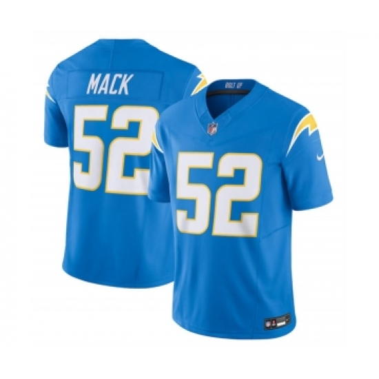 Men's Nike Los Angeles Chargers #52 Khalil Mack Blue 2023 F.U.S.E. Vapor Untouchable Limited Stitched Jersey - Ujersey