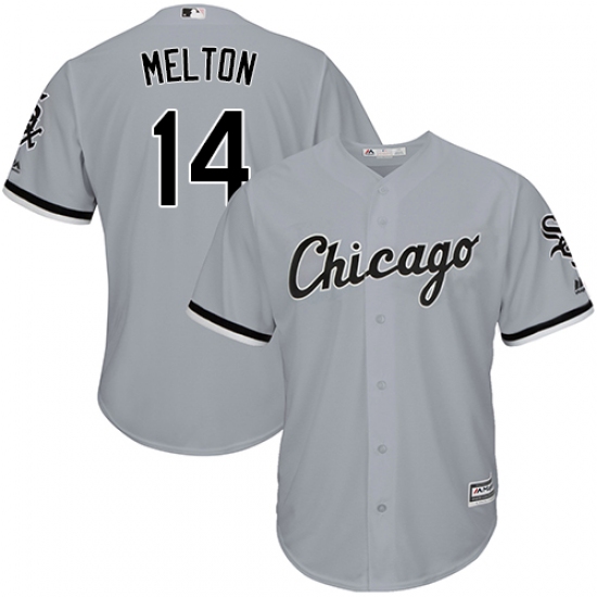 Men's Majestic Chicago White Sox #14 Bill Melton Replica Grey Road Cool Base MLB Jersey - Ujersey