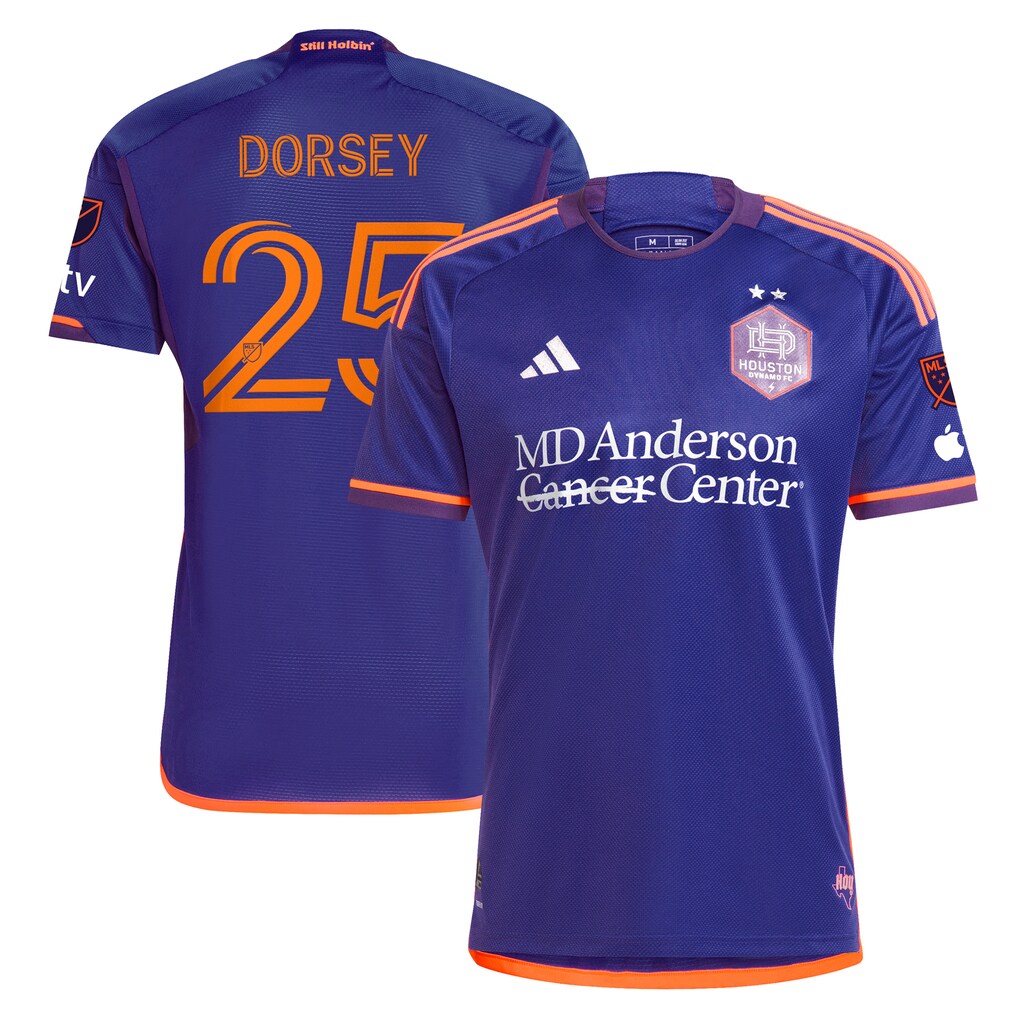 Men's Houston Dynamo FC Griffin Dorsey adidas Purple 2024 Still Holdin' Authentic Player Jersey - Ujersey