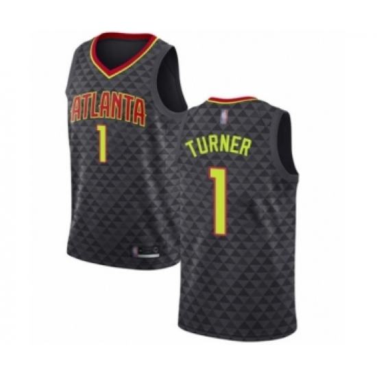 Women's Atlanta Hawks #1 Evan Turner Authentic Black Basketball Jersey - Icon Edition - Ujersey