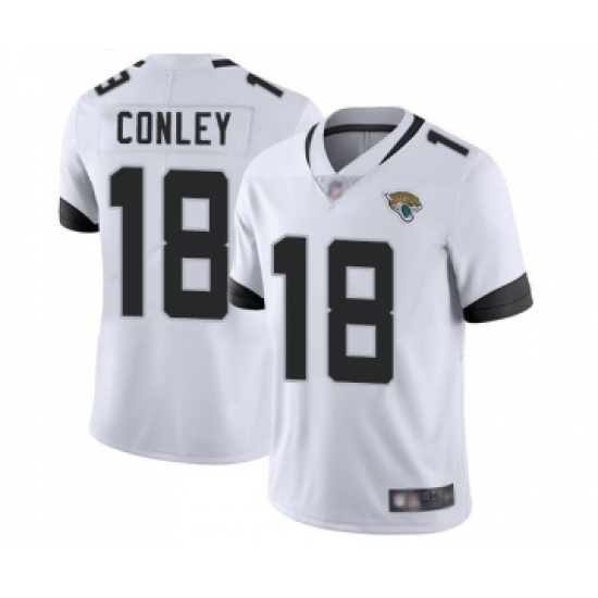 Men's Jacksonville Jaguars #18 Chris Conley White Vapor Untouchable Limited Player Football Jersey - Ujersey