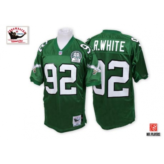 Mitchell And Ness Philadelphia Eagles #92 Reggie White Midnight Green Team Color Authentic Throwback NFL Jersey