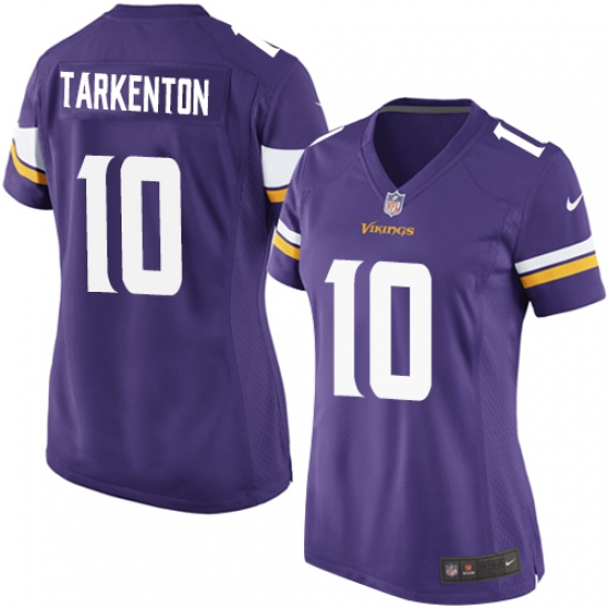 Women's Nike Minnesota Vikings #10 Fran Tarkenton Game Purple Team Color NFL Jersey - Ujersey