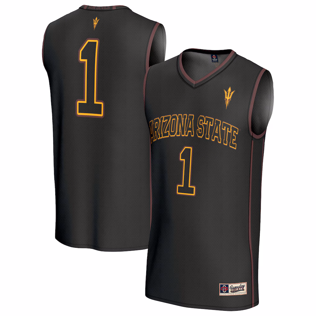 Unisex GameDay Greats Black #1 Arizona State Sun Devils Lightweight Collegiate Basketball Fashion Jersey