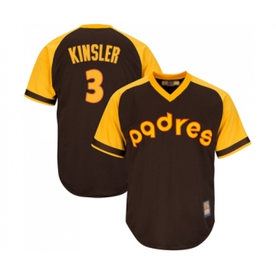 Youth San Diego Padres #3 Ian Kinsler Authentic Brown Alternate Cooperstown Cool Base Baseball Jersey - Ujersey