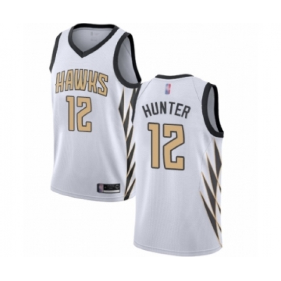 Women's Atlanta Hawks #12 De'Andre Hunter Swingman White Basketball Jersey - City Edition - Ujersey