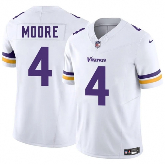 Men's Minnesota Vikings #4 Rondale Moore White 2025 F.U.S.E. Vapor Untouchable Limited Football Stitched Jersey - Ujersey