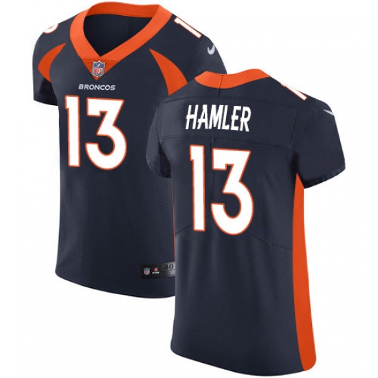 Men's Denver Broncos #13 KJ Hamler Navy Blue Alternate Stitched New Elite Jersey - Ujersey