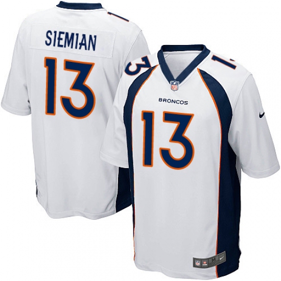 Men's Nike Denver Broncos #13 Trevor Siemian Game White NFL Jersey - Ujersey