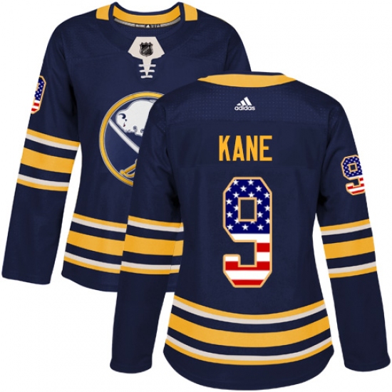 Women's Adidas Buffalo Sabres #9 Evander Kane Authentic Navy Blue USA Flag Fashion NHL Jersey - Ujersey